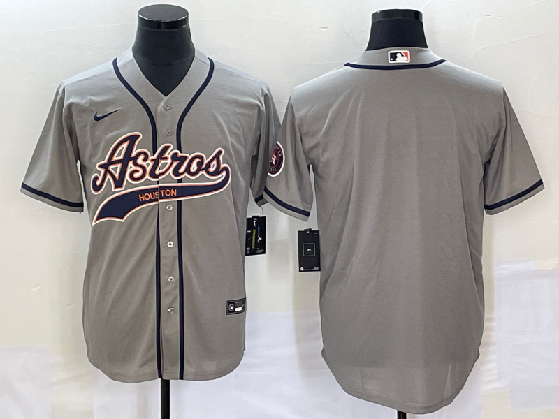 Men's Houston Astros Gray Blank Jersey Joint Edition